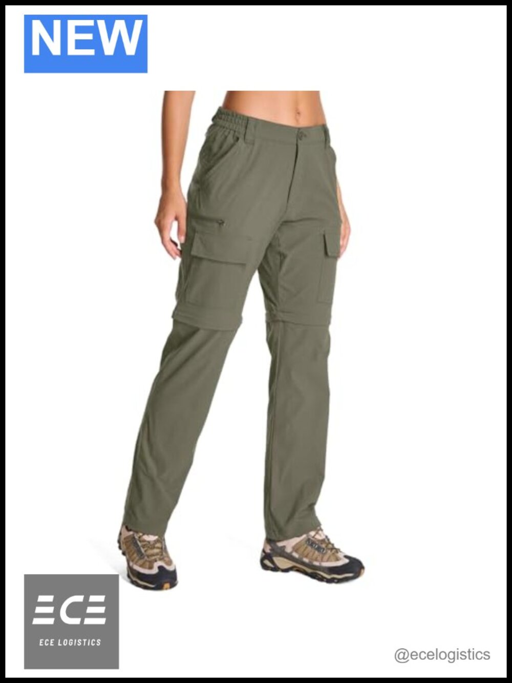 Toomett Womens Hiking Pants Convertible Zip-Off Cargo UPF 50+ Quick Dry